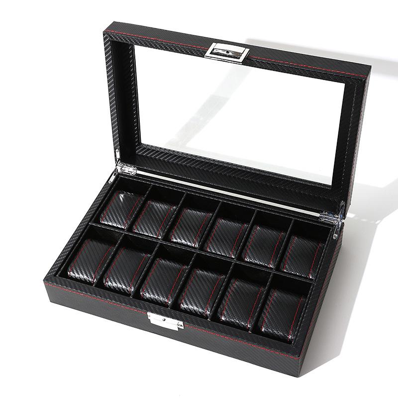 "Carbon Fiber Watch & Jewelry Box for Men and Women"