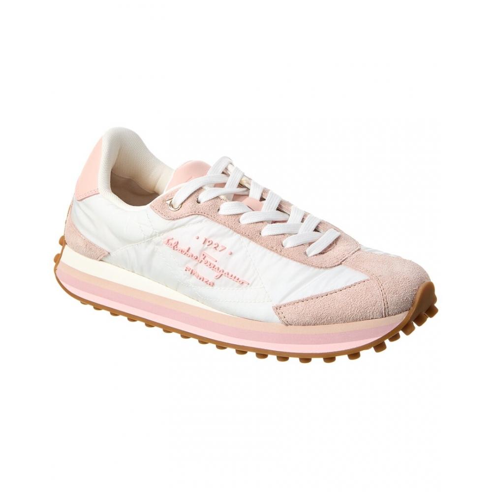 

Salvatore Ferragamo Ferragamo Iggy Nylon Suede Sneaker White US 8/Regular