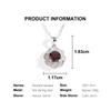 Flower Shape Design Women's Pendant 925 Sterling Silver Necklace Natural Round 6.0mm Rhodolite Garnet Jewelry for Proposal Gifts