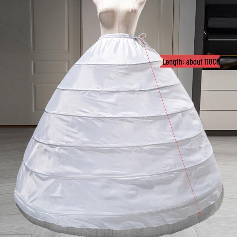 Sottogonna a crinolina taglie forti: Sottogonna soffice lunga fino ai piedi per abiti da sposa, da sera o stile Lolita.