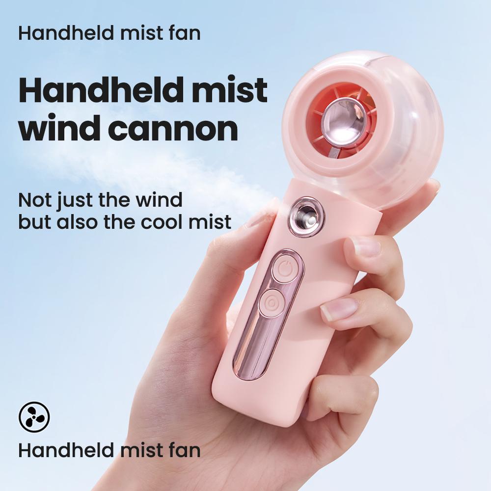 High Speed Spray Portable Handheld Fan Rechargeable Turbo Fan With 4 High Speeds for Travel Outdoor Camping