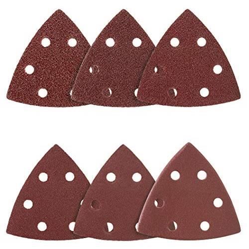 Lot De 50 Feuilles Abrasives 93 X 93 X 93 Grain 120 Pour Ponceuse Delta 6 Trous
