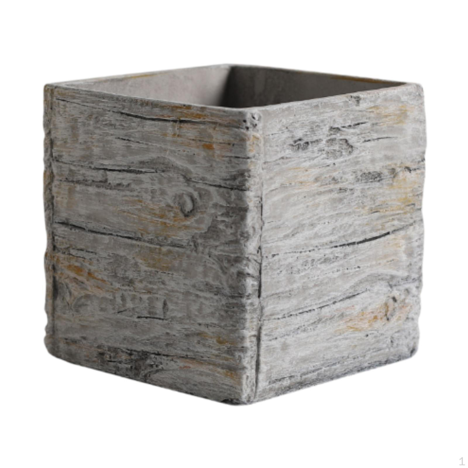 

Container Gift to Plant Square, Centerpiece, Creative, Cement Flower Pot, Support, for Patio Large