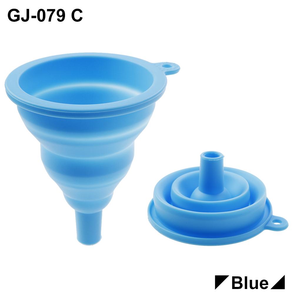 1Pcs Mini Silicone Folding Funnel Portable Retractable Household Liquid Dispensing Kitchen Tools Hanging Storage To Save Space
