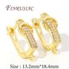 18K Real Gold Plated Earring Fixtures,Earwires Fasteners For Earrings,DIY Jewelry Making Supplies,Luxury Earrings Accessories