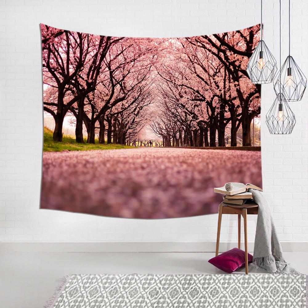 Floare de cireș, pânză agățată colorată, decorare pentru cameră, pictură, fundal pentru sufragerie, pânză pentru dormitor, tapiserie, pânză de perete