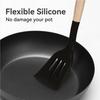 Non-Stick Silicone Cooking Utensils Set, 5 Pcs With Wooden Handle, Heat Resistant Silicone Kitchen Gadgets