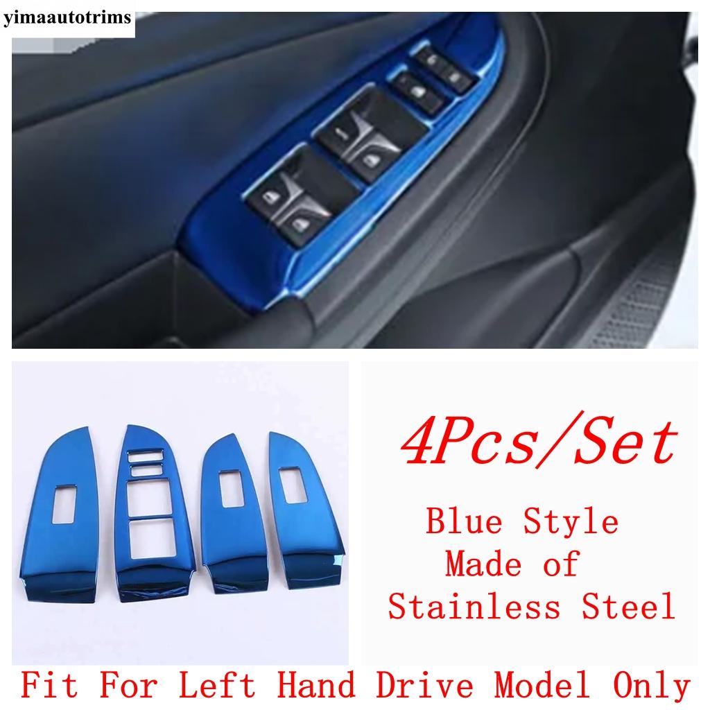 Car Door Window Glass Lift Control Switch Panel Cover Trim Stainless Steel Accessories For Changan Eado Plus