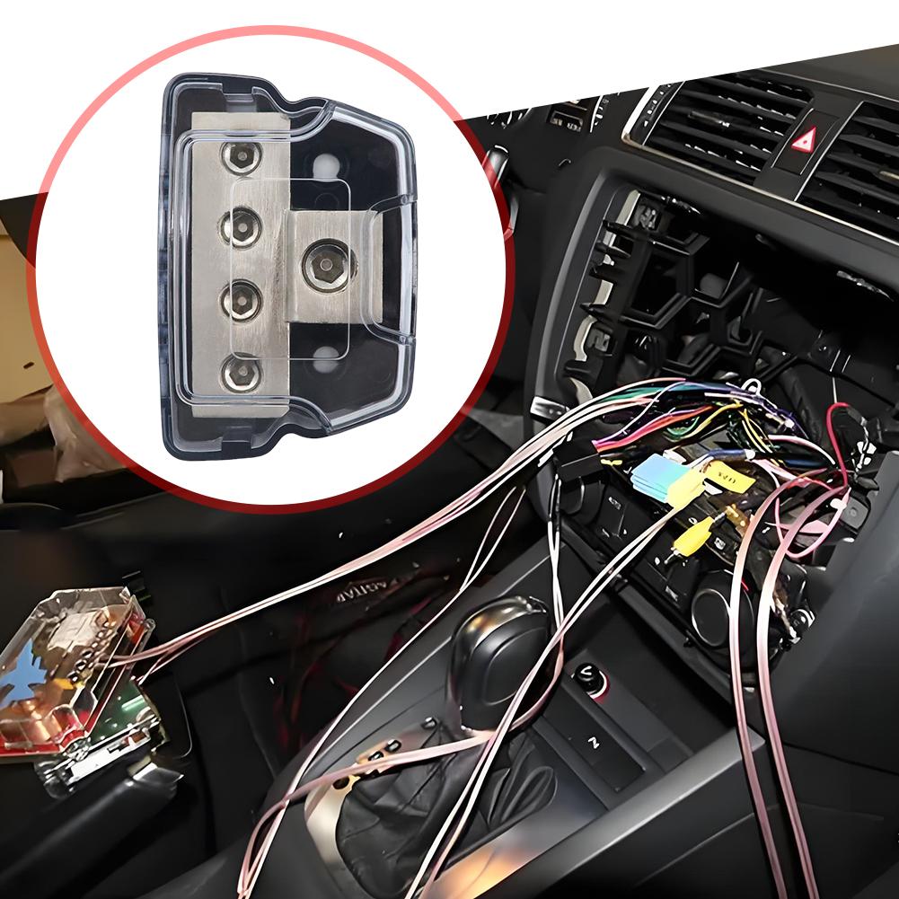 Car Audio Power Distribution Block 4/8AWG Out Distribution Block Junction Box Car Stereo Audio Power Ground Distribution Block
