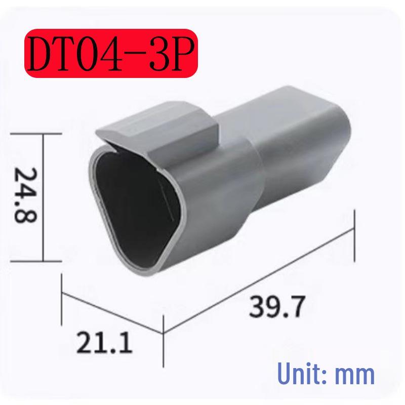 DT Series 2-12 Pin Waterproof Auto Connector (Deutsch Type) with Crimped Terminals
