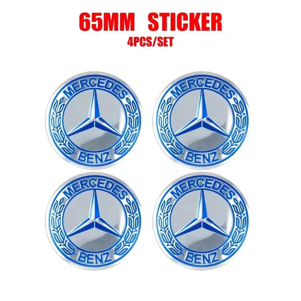 4 szt. 56/60/65 MM 56 mm Naklejka na środek koła samochodowego Kołpak do Mercedes Benz AMG W204 W205 Amg W211 Smart Fortwo 451 W203 W222