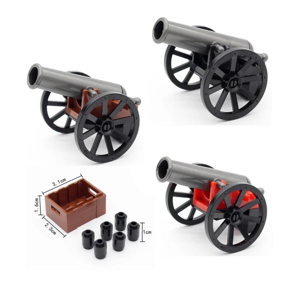 MOC Military Building Blocks Figure Napoleon Wars Soldier Accessories Weapon Cannon Sandbag Army Pirate Mini Brick gift X003 DIY