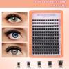 Einzelner Cluster C-Bogen Mehrhaar-Falsche Wimpern-Set 8-16mm DIY Segmentierte Grafting Dicke Wimpern