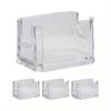 2 Pcs Clear Acrylic Storage Box, Multifunction Pen Holder, Countertop Business Card Rack