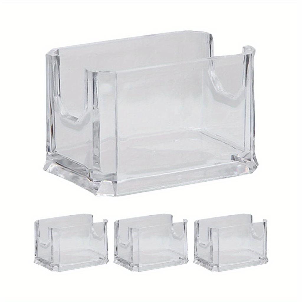 2 Pcs Clear Acrylic Storage Box, Multifunction Pen Holder, Countertop Business Card Rack