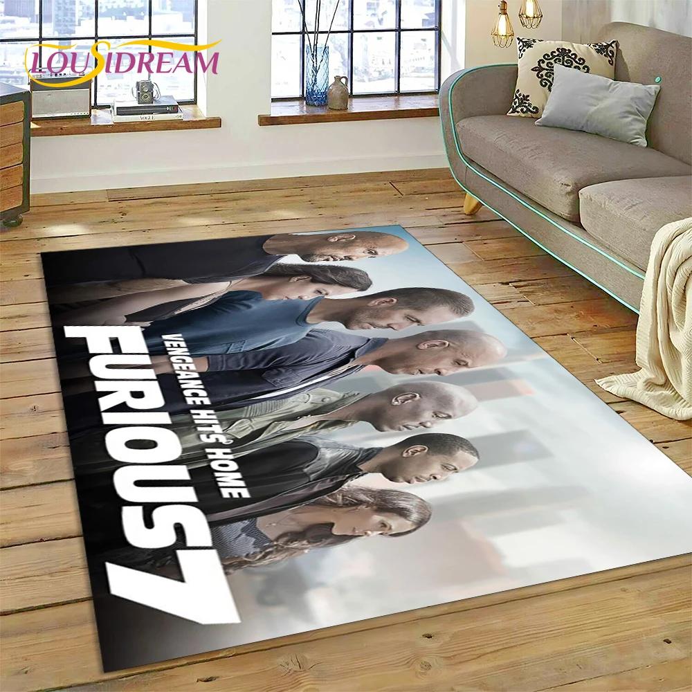 Fast & Furious X 10 Vin Diesel Movie Carpet Rug for Bedroom Living Room Home Sofa Decoration,Children Game Large Decor Floor Mat