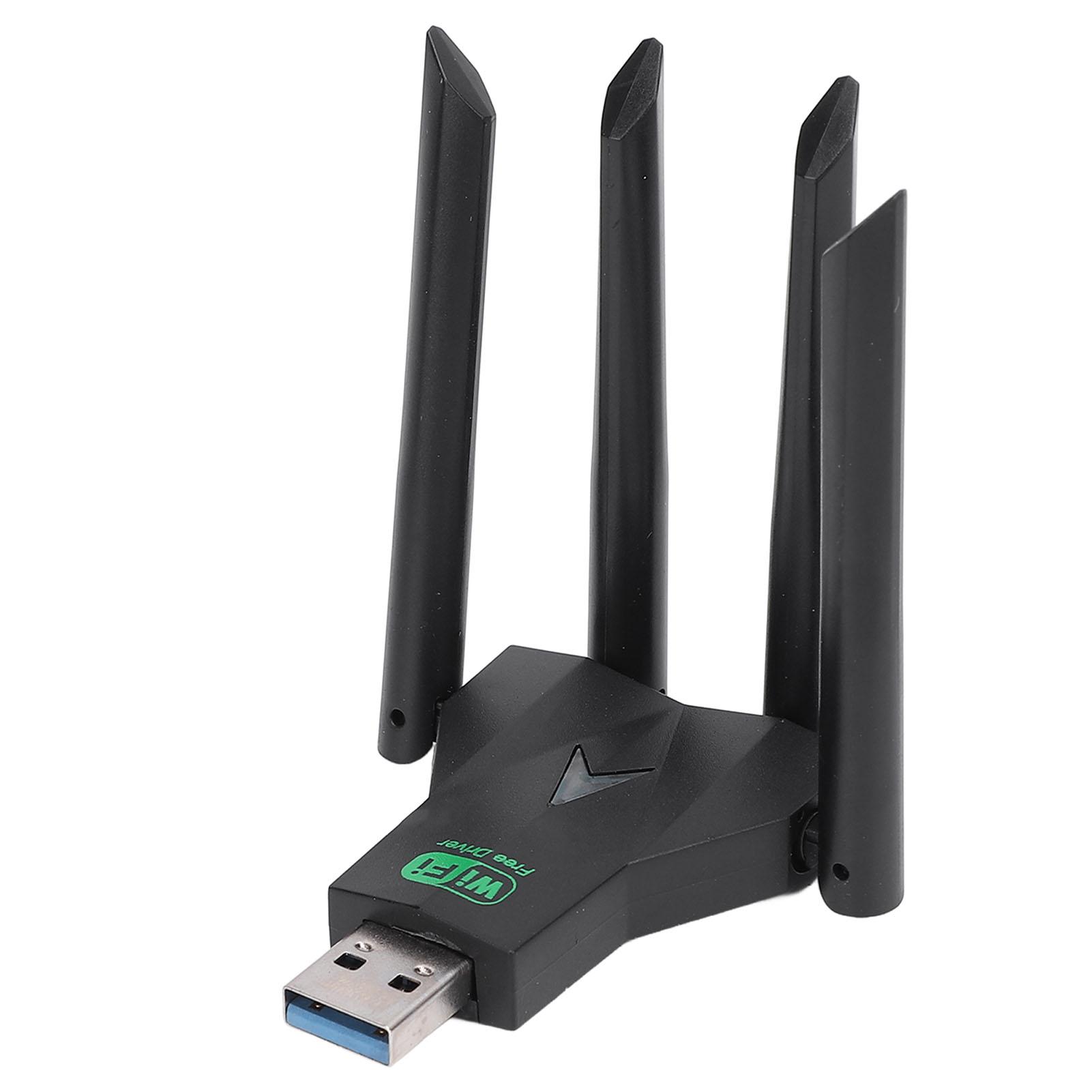 

Wireless Network Adapter 1300Mbps 4 Antennas Dual Band 2.4G 5GHz USB WiFi Adapter for Wins XP 7 8