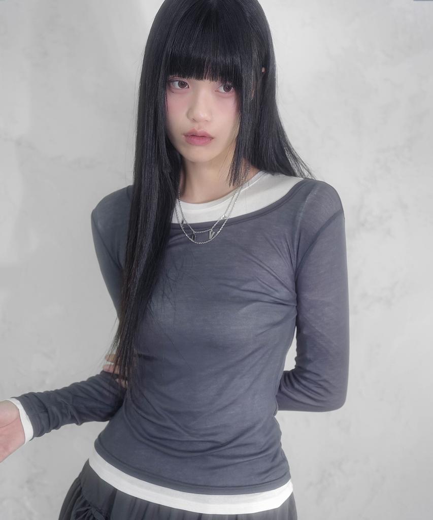 VIVACIOUS Newage See-Through Spandex Tee_6 Colors