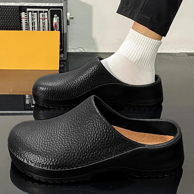 Chef Shoes Kitchen Shoes For Men Men's Summer Slippers Non-slip Oil-resistant Nurse Work Shoe Casual EVA Lightweight Soft Clogs