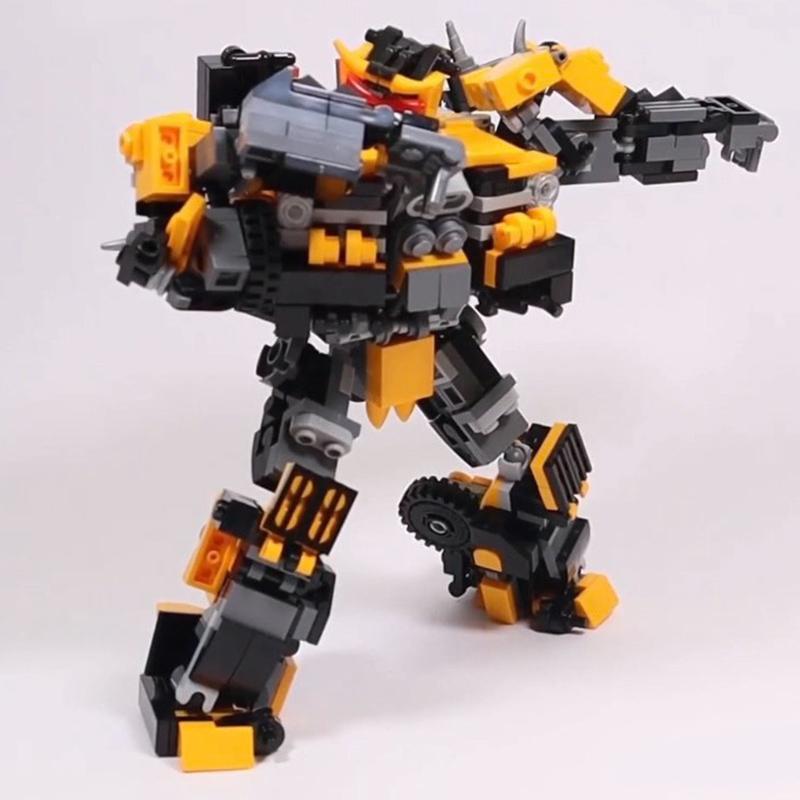 MOC Building Block Transformation Mecha Beast God Rises Difficult Model for Splicing Toy Boy Gift Robot
