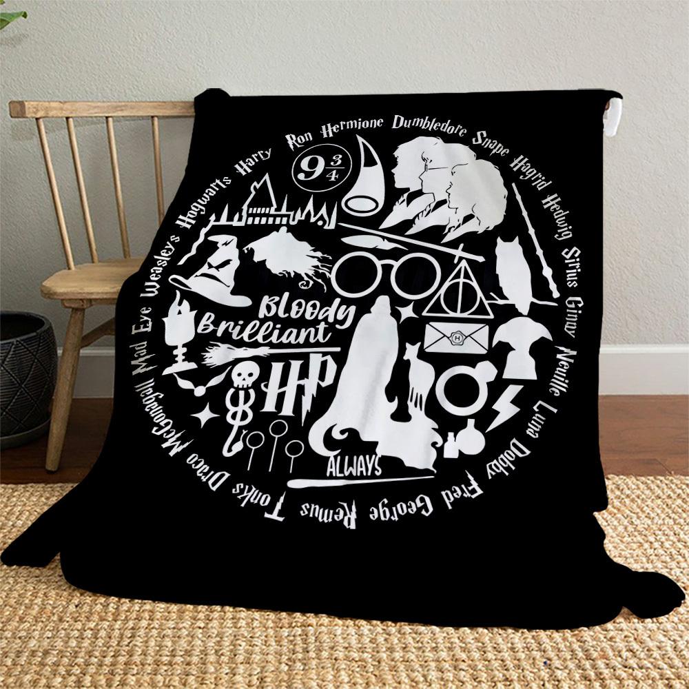 1pc Hogwarts Harry Potter Outdoor Flannel Throw Blanket All Season Soft Warmth,Home Decor 1031086