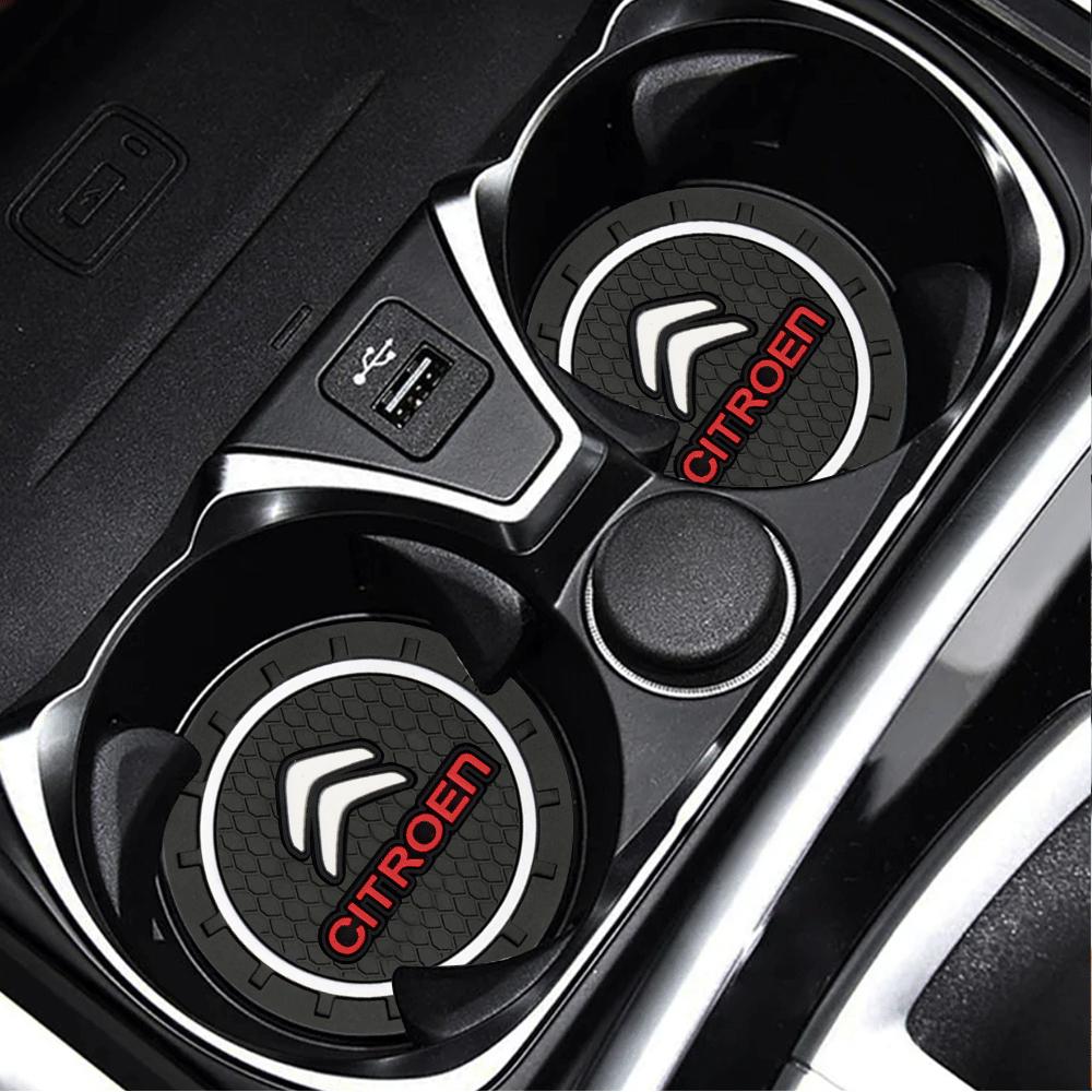 1pc/2pcs Anti Slip Silica Gel Car Cup Holder Coasters Pads Water Cup Pad Accessories For Citroen C4 C3 C5 VTS C2 Saxo Aircross