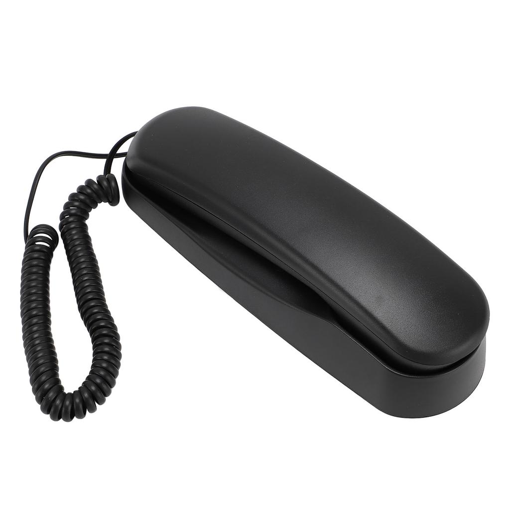 Corded Home Phone Convenient Operating Interface Retro Wall Mounted Phone for Hotel Black