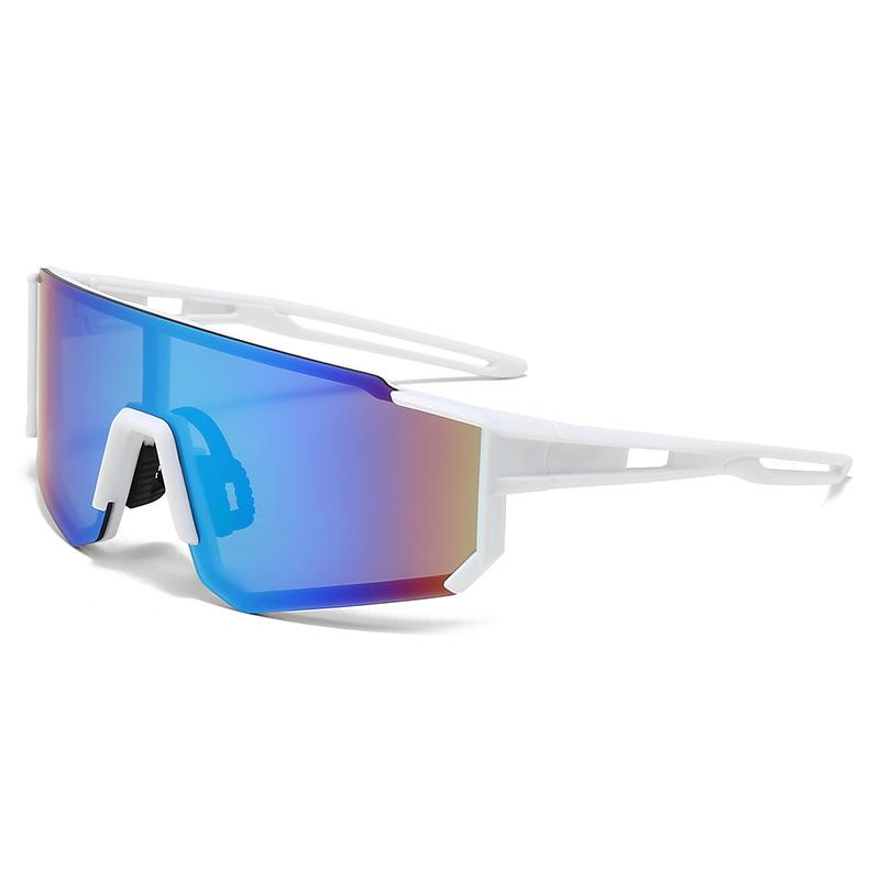 Functional Oversized Sunglasses Personality Trend Integrated Colorful Lenses Sun Protection Sunglasses 3256