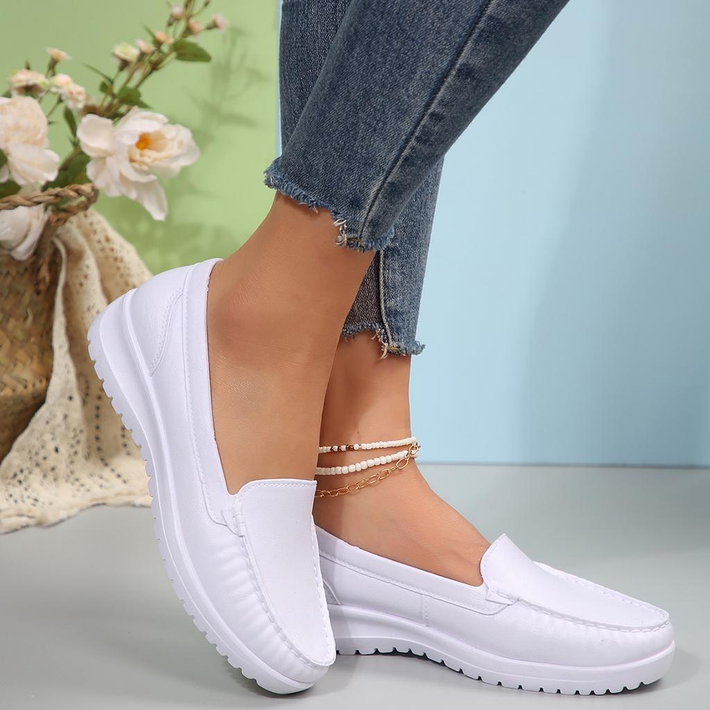 Women Flats Spring Autumn Casual Fashion Shoes Women Round Toe Flat Loafers Solid Color Comfortable Non-slip Sneakers Women