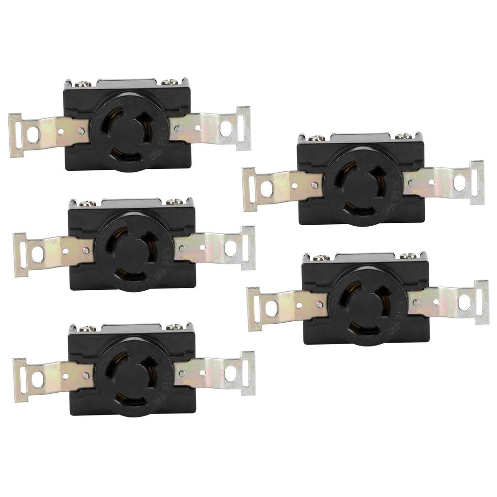 5Pcs American 3‑Holes Socket Gasoline Generator Accessory for 168f 188f 2 3 5 6.5KW 250V