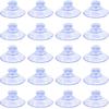 Zorfeter 40 Pcs 0.78 Inch Mini Clear Suction Cups Without Hooks Without Holes, Transparent Plastic Sucker Pads for Festival Decoration Wall Glass
