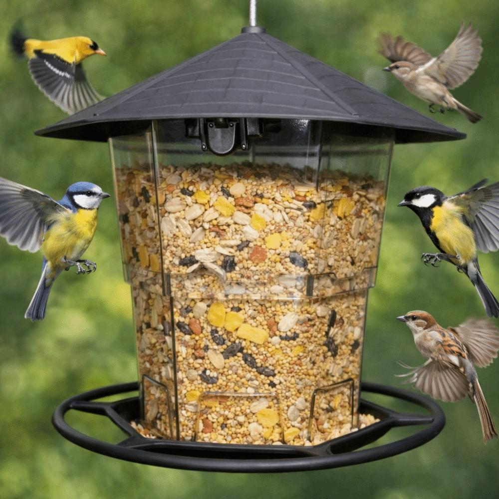 Waterproof Hanging Bird Feeder Folding Bird Food Dispenser Multi-purpose Bird Feeder Tray  Patio