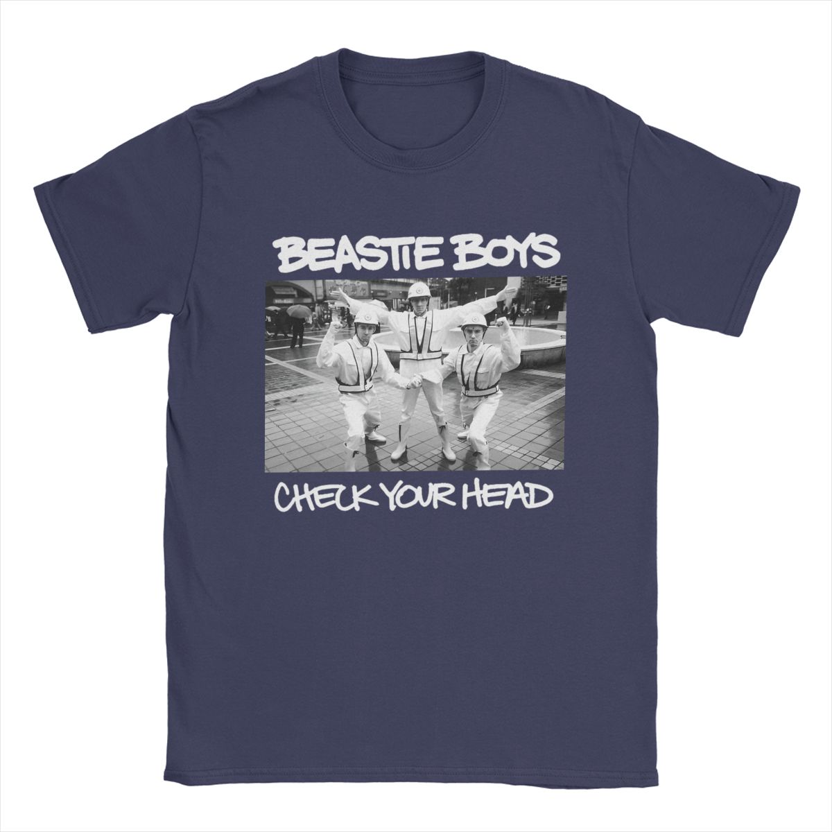 

Мужские футболки Beastie Boys Смешные футболки из 100% хлопка Футболка с коротким рукавом Топы с круглым вырезом Лето 4XL