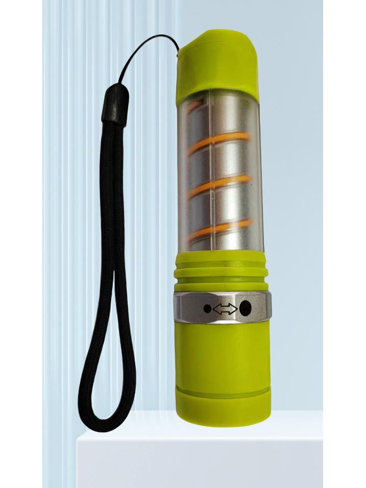 Rechargeable Outdoor Rotating Flashlight: Strong Light, Long Battery Life, Super Bright White Laser, Multifunctional Camping Lamp