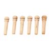6PCS Guitar Bridge Pin Replacement Maple Wood Guitar Pressure String Nails Pin for Practice
