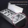 Stainless Steel Spice & Seasoning Box with Lid for Kitchen or Restaurant Use