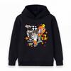 Cartoon Aesthetic Kids Hoodie, Unisex Boys Girls Casual Long Sleeve Pullover Sweatshirt with Cute 3 Character Print, Soft Warm Top for Daily X