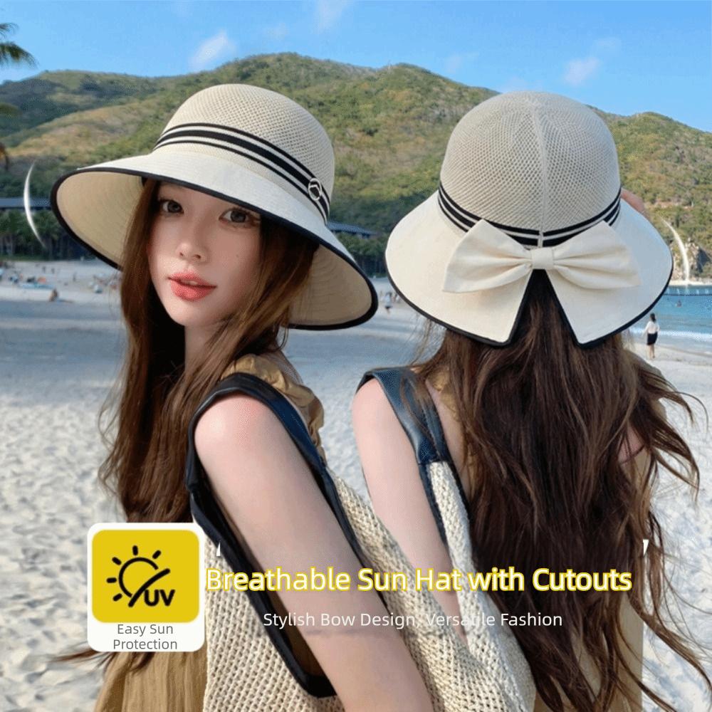 Weave Women Sun Hat Wide Brim Sunscreen Bucket Hat Fashion Sun Cap  Ladies/Girls