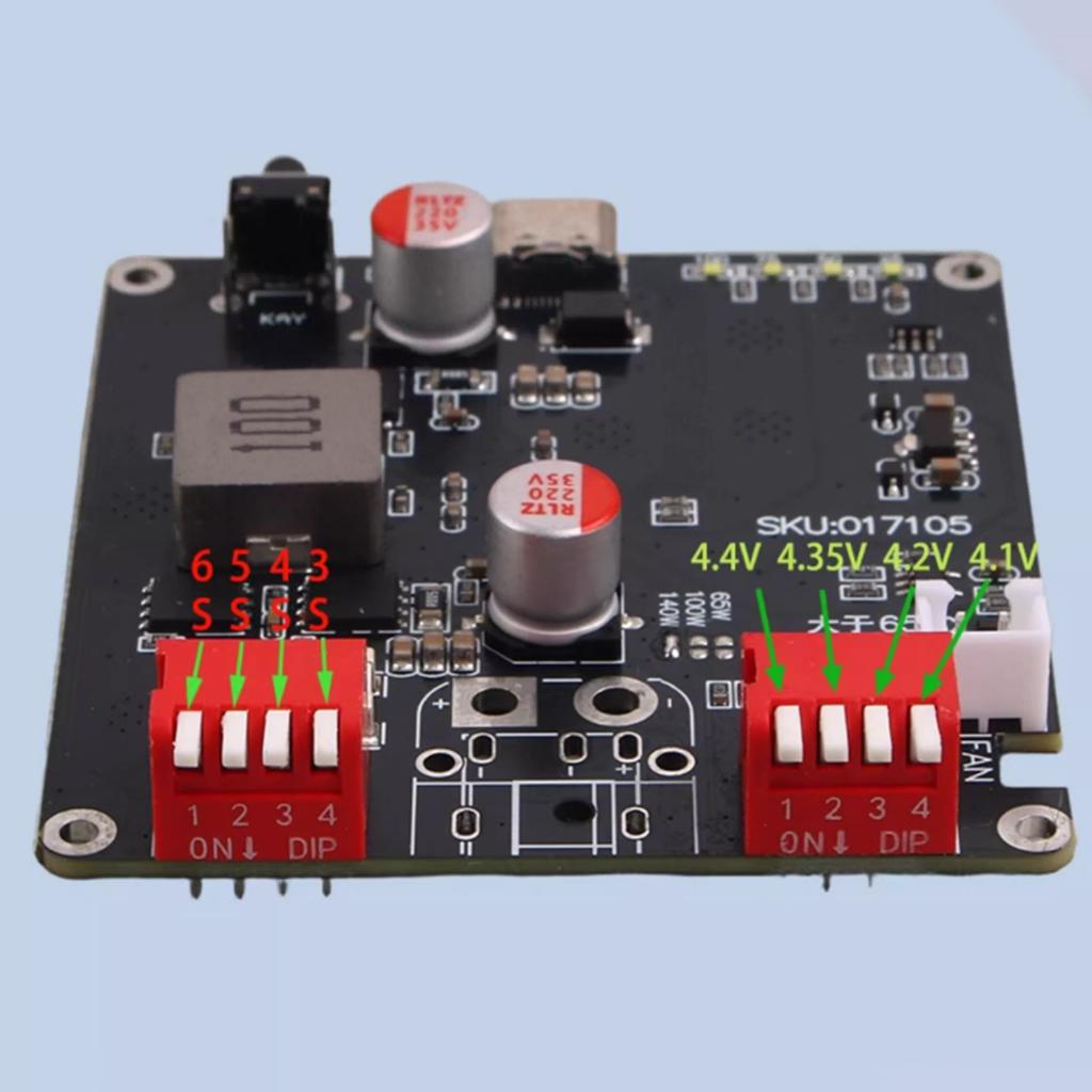 140W Two-Way Fast Charging Module Step-Up Step-Down 2-6 Series Li Battery Charging Board with Automatic Temperature Control