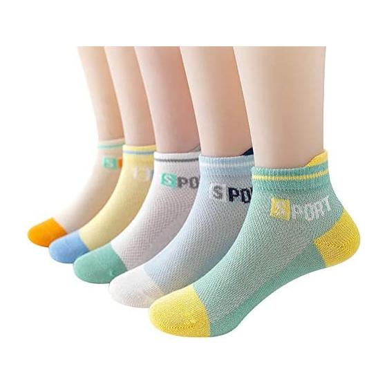 [QINTIAN] Socks, Kids Socks, Children s Socks, Boys, Girls, Baby Socks, Cute, For School, Kindergarten, 5 Sets, Cotton