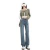 Spring Hong Kong Vintage Straight Denim Pants For Ladies Casual Pants Oversize Denim Trousers