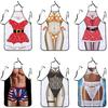 Funny Apron Delicate Polyester Adjustable Sleeveless Sexy Pattern Unisex Apron for Home