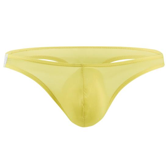 Breathable Seamless Ice Silk Men Briefs U Convex Low Waist Thong for Inside Wear