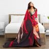 Rias grimory High School DxD Anime Flannel Blanket  Throw Blanket for Home Decor Picnic Novelty Bedspread Sofa Bed Cover