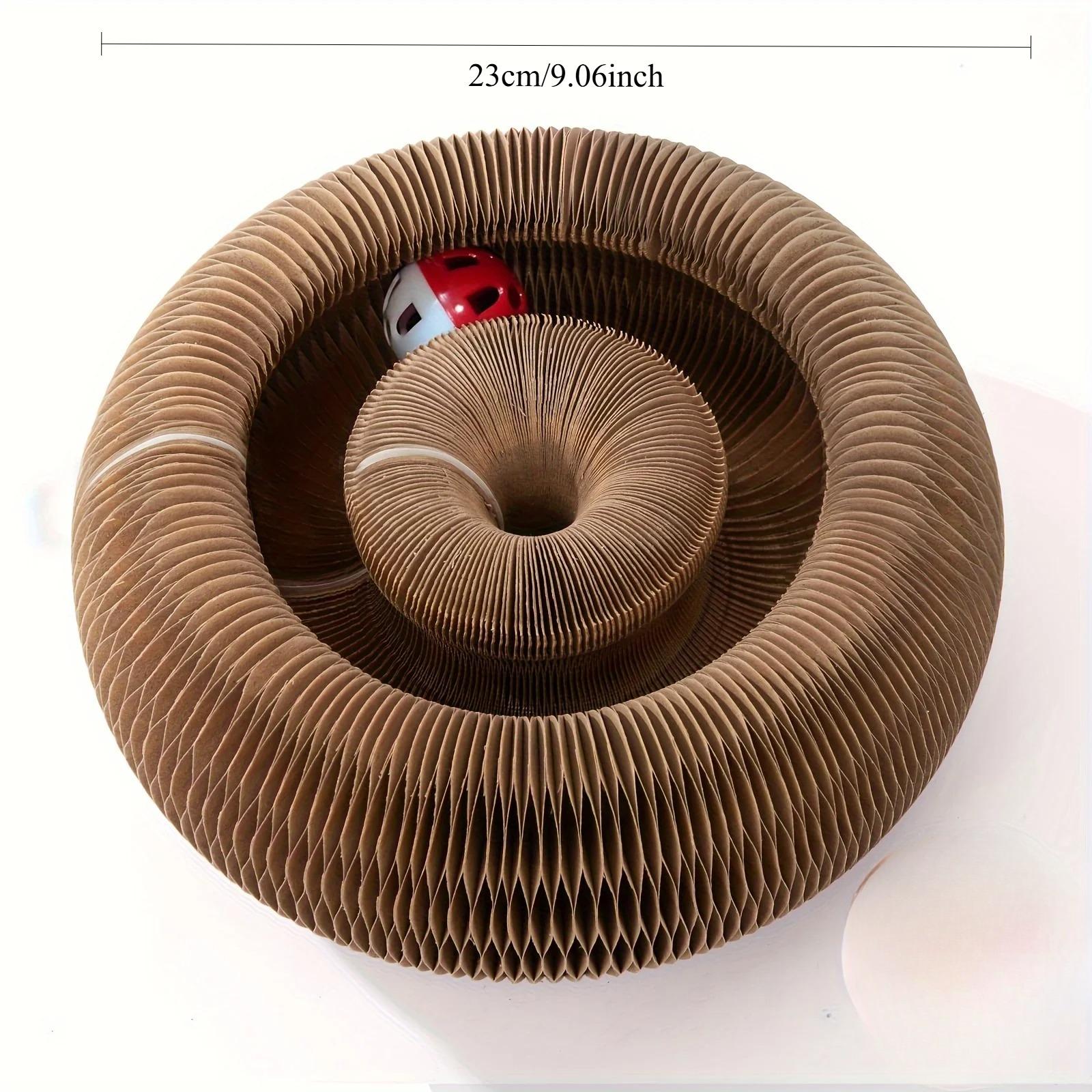 Ultimate indoor interactive mental and physical exercise cat toy, cardboard cat scratcher foldable magic organ cat scratcher темно-коричневого