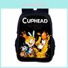 Cuphead Cartoon Rucksack Für Kinder Mit Nylonmaterial Und Geräumigem Design Für Schule Und Reisen