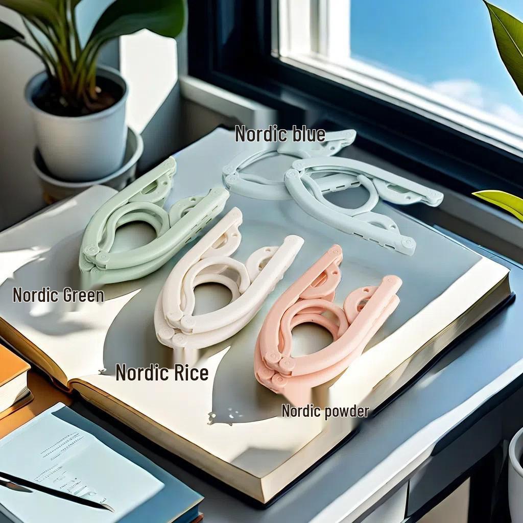 Multifunctional Non-Slip Folding Clothes Hanger & Drying Rack for Travel, Dormitory, or Hotel.
