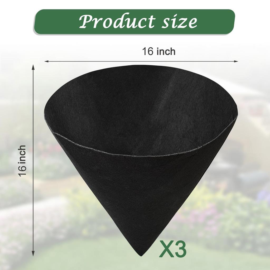 Cone Shaped Plant Pot Liner With Felt Material For Outdoor Garden Decor