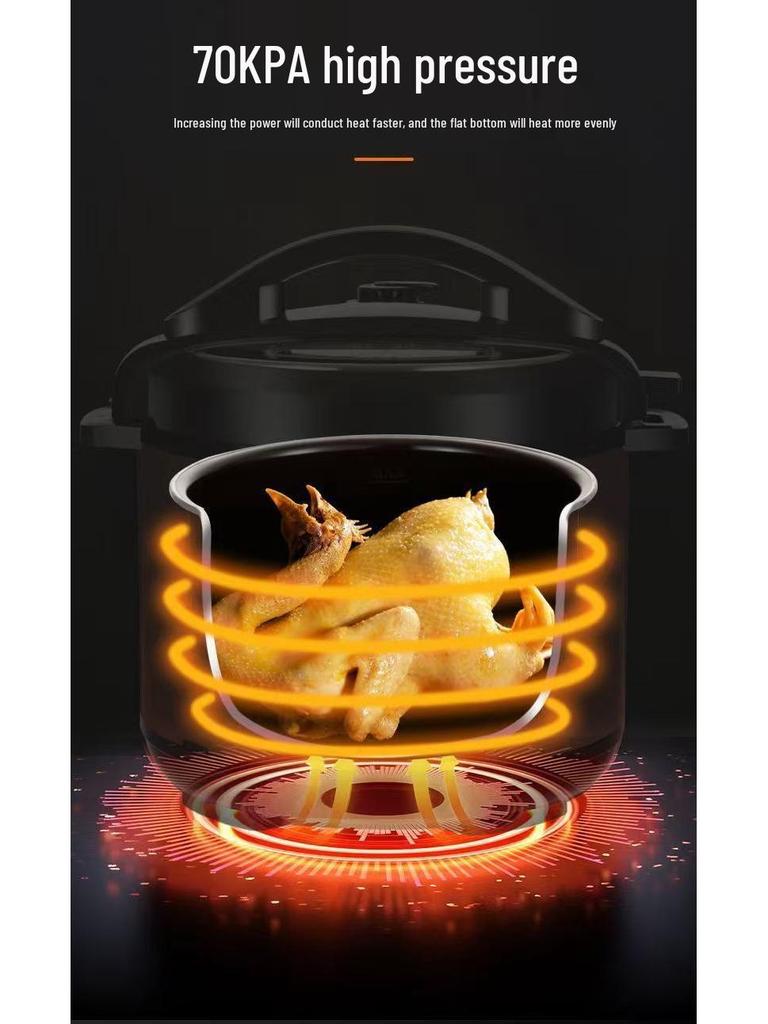Multifunctional Electric Pressure Cooker: High-Pressure, Intelligent, Large-Capacity Rice and Soup Cooker.