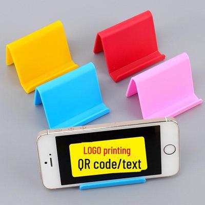 Creative Desktop Car Mobile Phone Holder - Simple Plastic Stand with Custom Logo Option